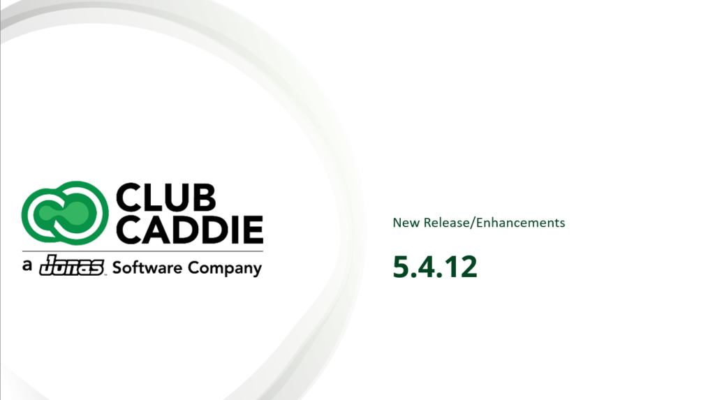 Club Caddie New Release 5.4.12